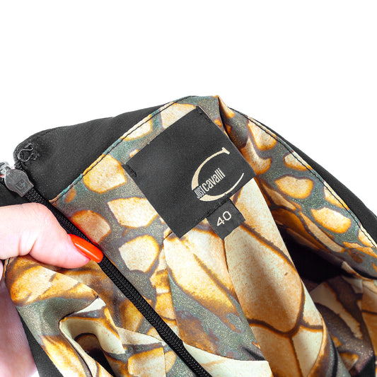 Just Cavalli Vintage Yellow Feathers Bustier (S)