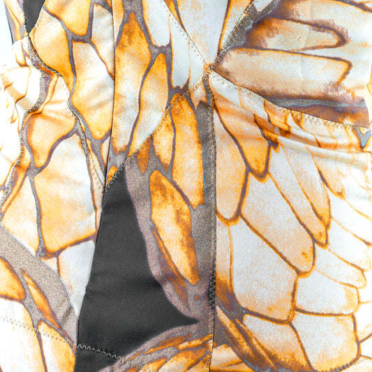 Just Cavalli Vintage Yellow Feathers Bustier (S)