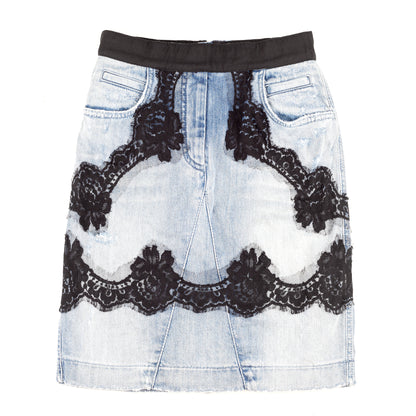 Dolce & Gabbana Vintage Midi Light Denim Skirt (XS)