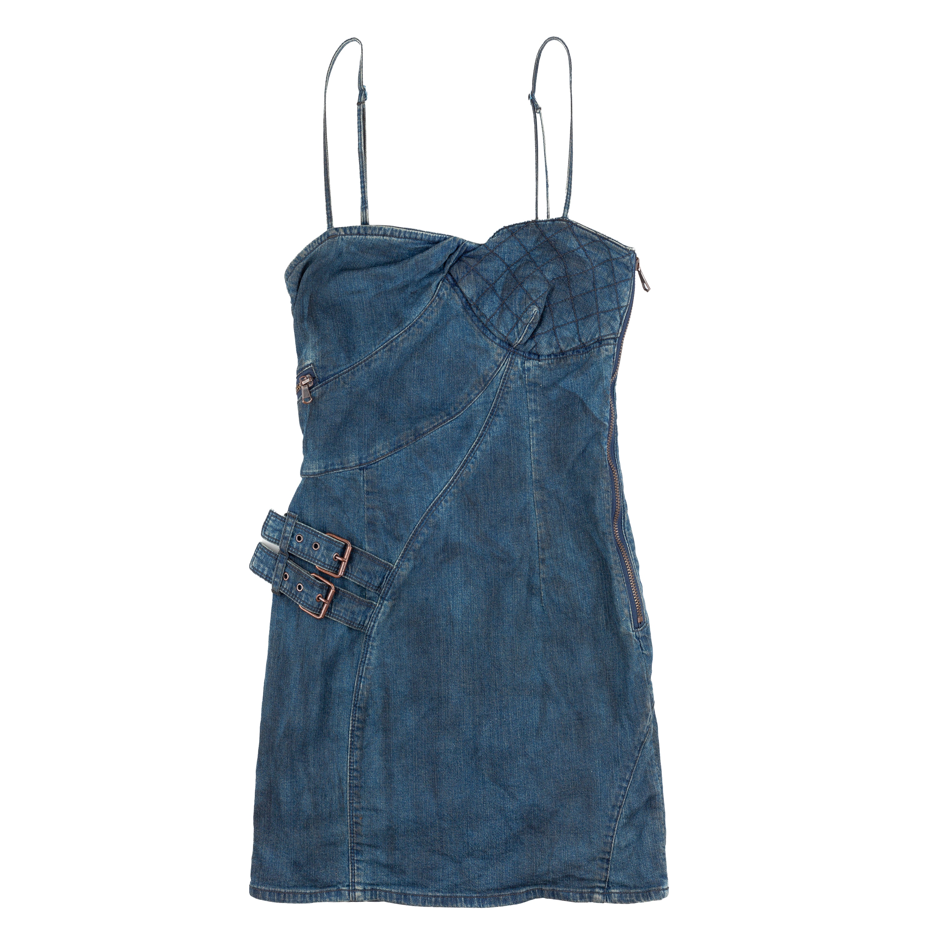 Diesel Vintage Blue Denim Bustier Dress (XS)