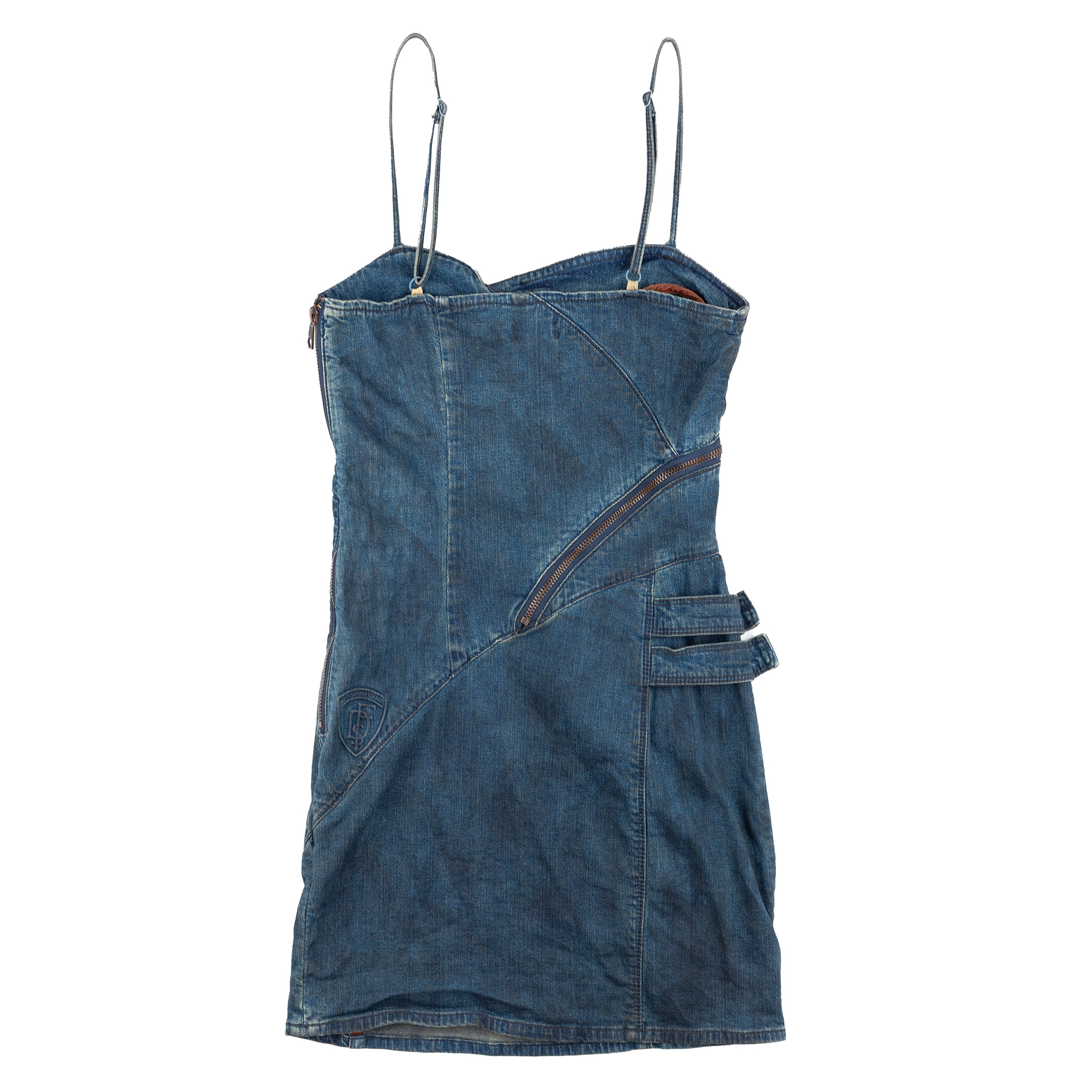Diesel Vintage Blue Denim Bustier Dress (XS)