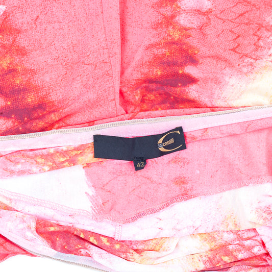 Just Cavalli Vintage Mermaid Pink Scales Loose Midi Skirt (M)