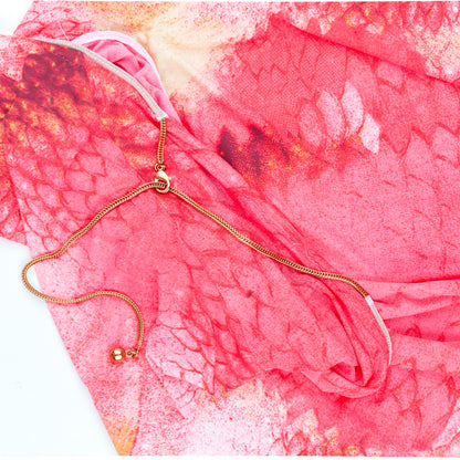 Just Cavalli Vintage Mermaid Pink Scales Loose Midi Skirt (M)