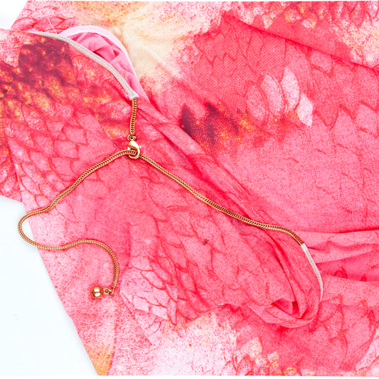 Just Cavalli Vintage Mermaid Pink Scales Loose Midi Skirt (M)