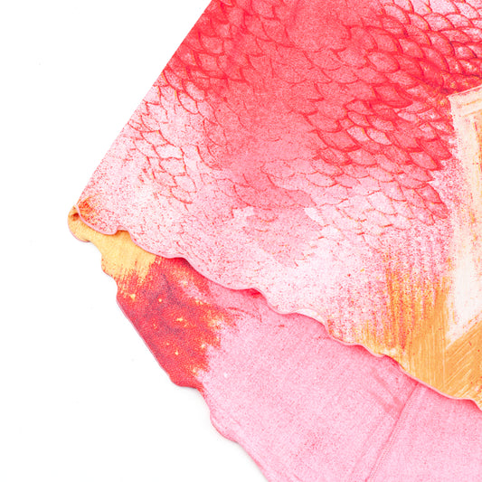 Just Cavalli Vintage Mermaid Pink Scales Loose Midi Skirt (M)