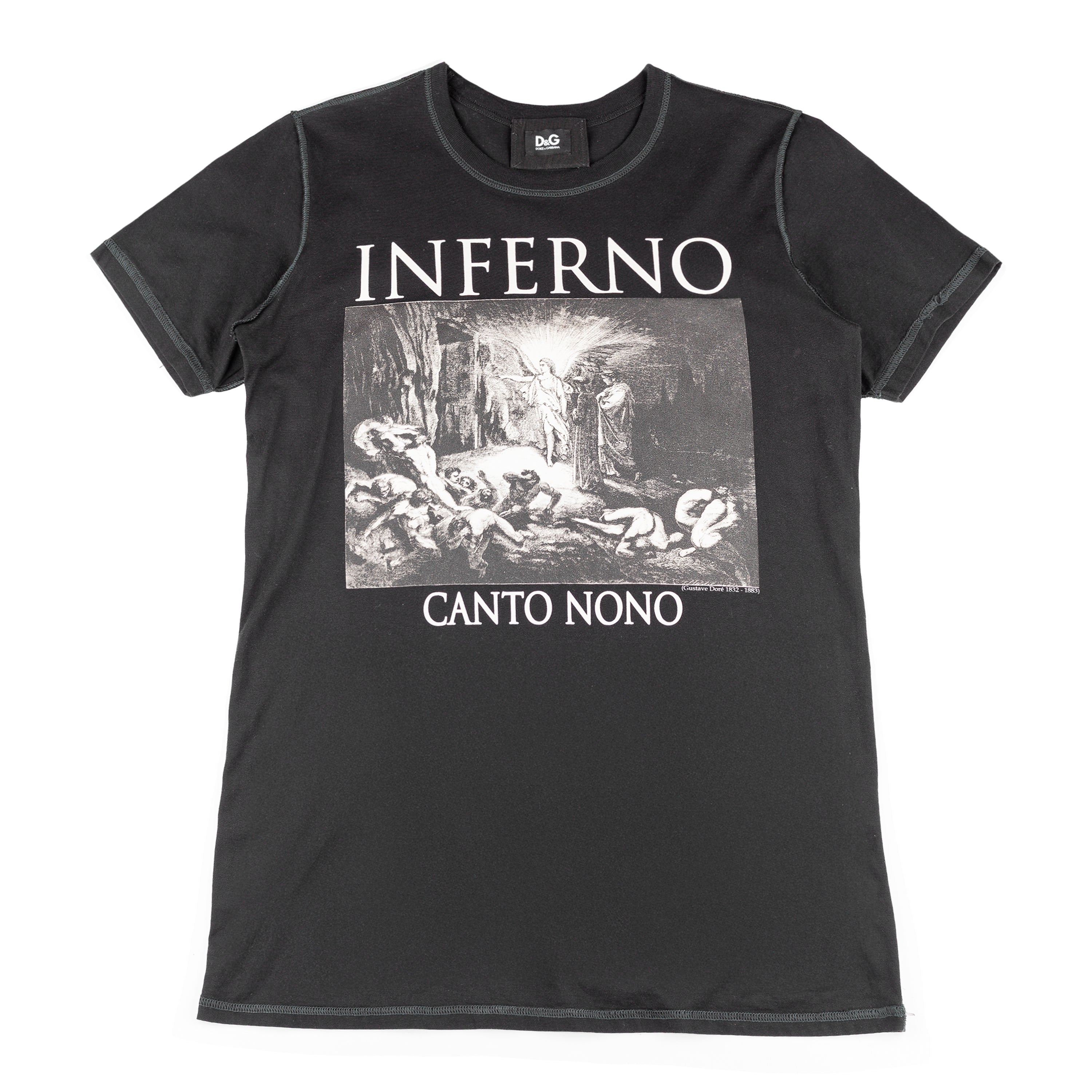 Dolce & Gabbana Inferno Canto Nono Gustave Doré Painting Black T-Shirt (M)