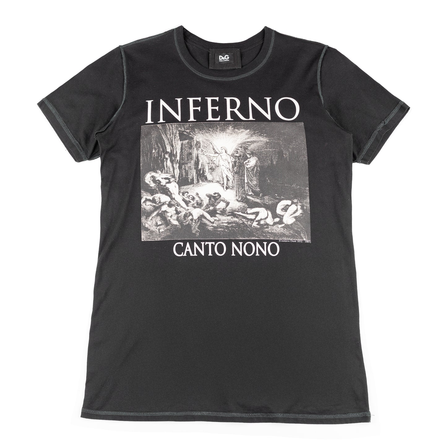Dolce & Gabbana Inferno Canto Nono Gustave Doré Painting Black T-Shirt (M)