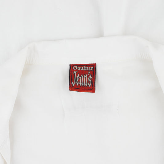 Jean Paul Gaultier Vintage White Shirt with Safety Pin Hook Closures (L)