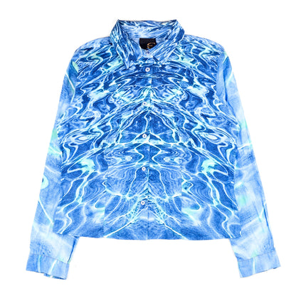 Just Cavalli Water Print Long Sleeve Shirt (M)