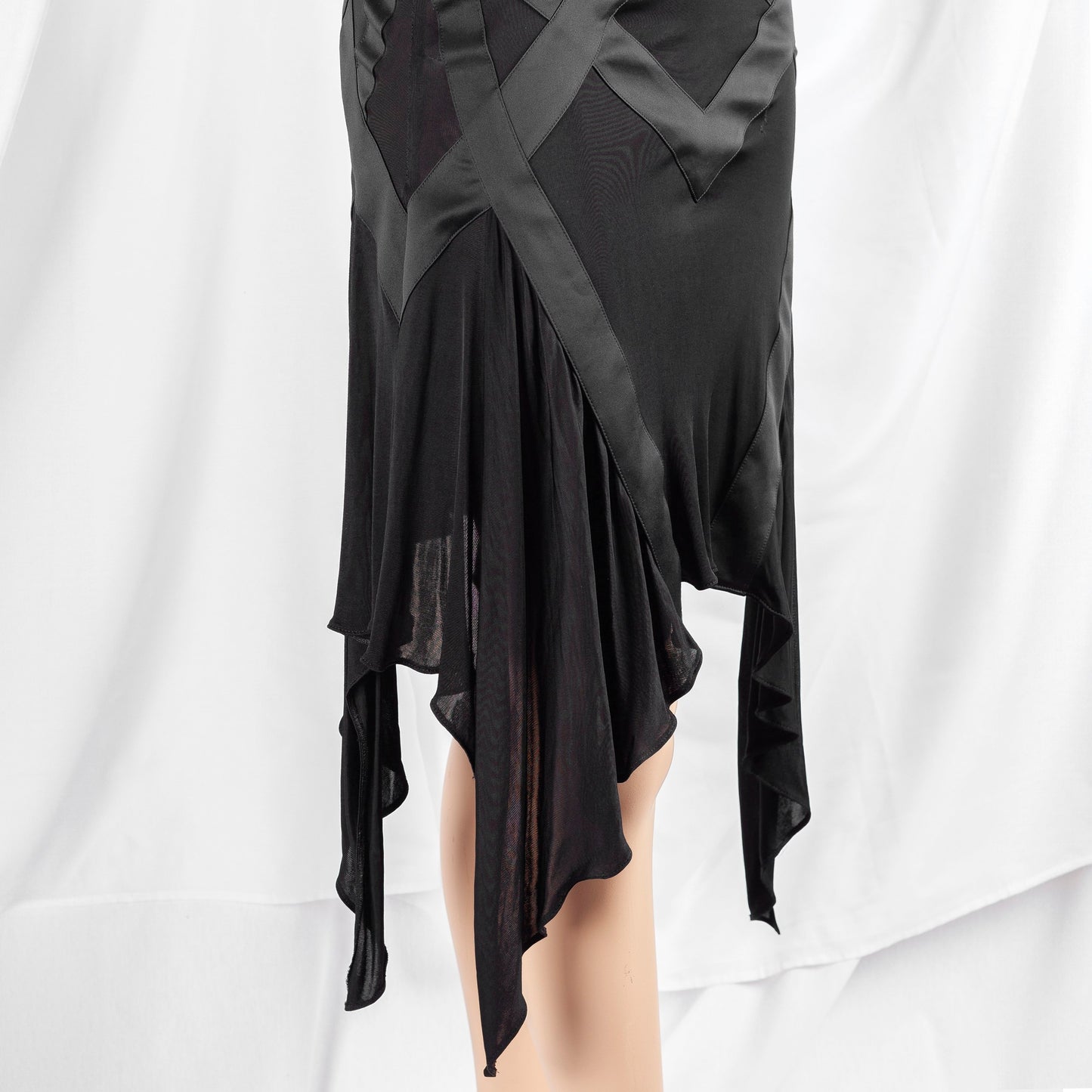 Just Cavalli One Shoulder Black Asymmetrical Dress (S)