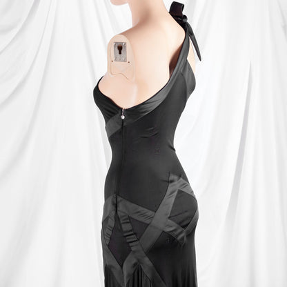 Just Cavalli One Shoulder Black Asymmetrical Dress (S)