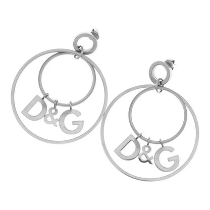 Dolce & Gabbana Silver Plated Double Hoops  