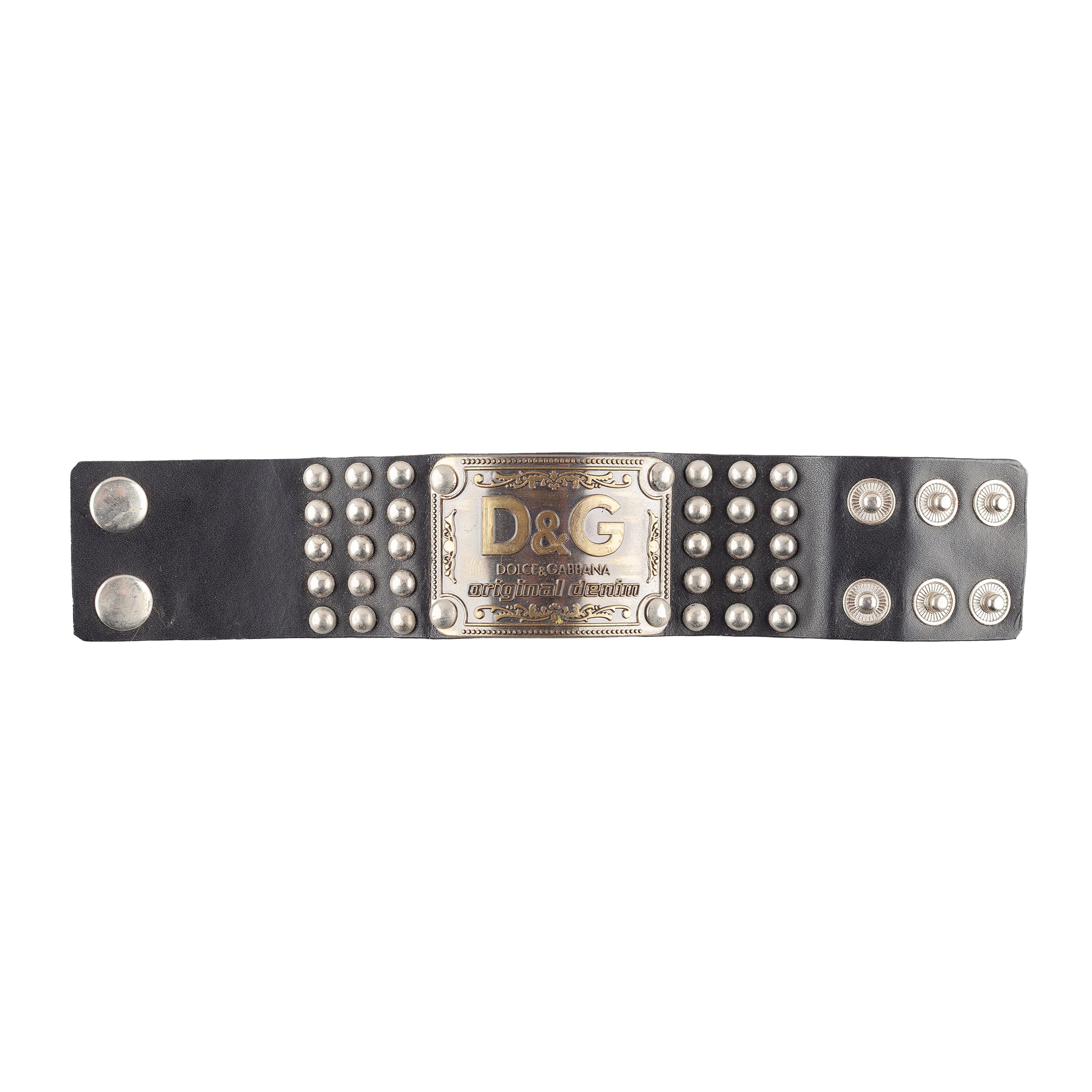 Dolce & Gabbana Vintage Studded Leather Bracelet