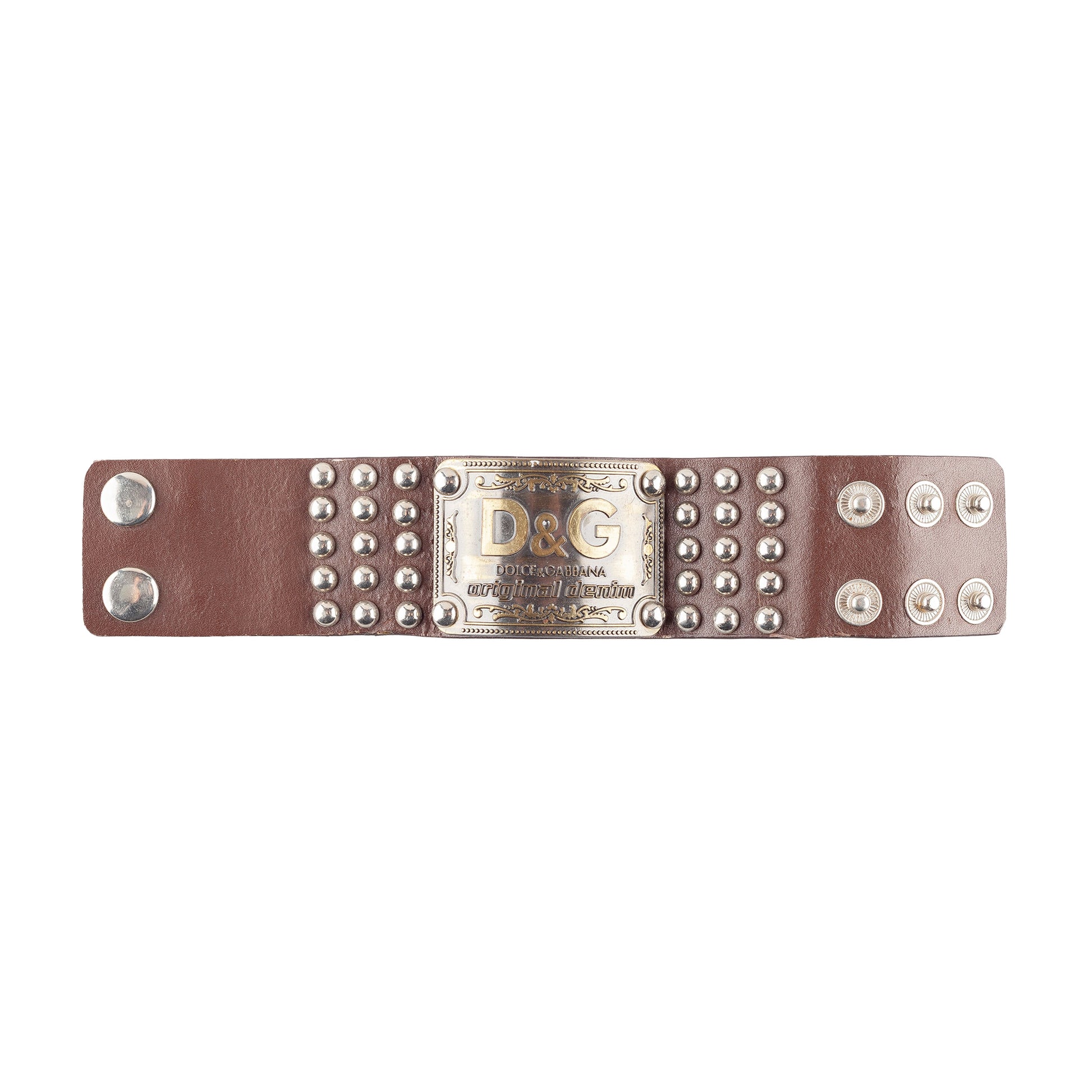 Dolce & Gabbana Vintage Studded Leather Bracelet  