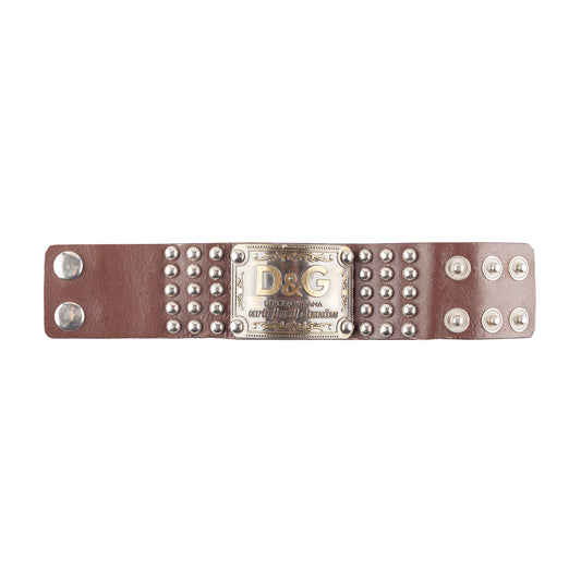 Dolce & Gabbana Vintage Studded Leather Bracelet