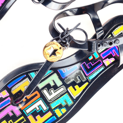 Fendi Zucca Monogram Vintage Jelly Sandals  