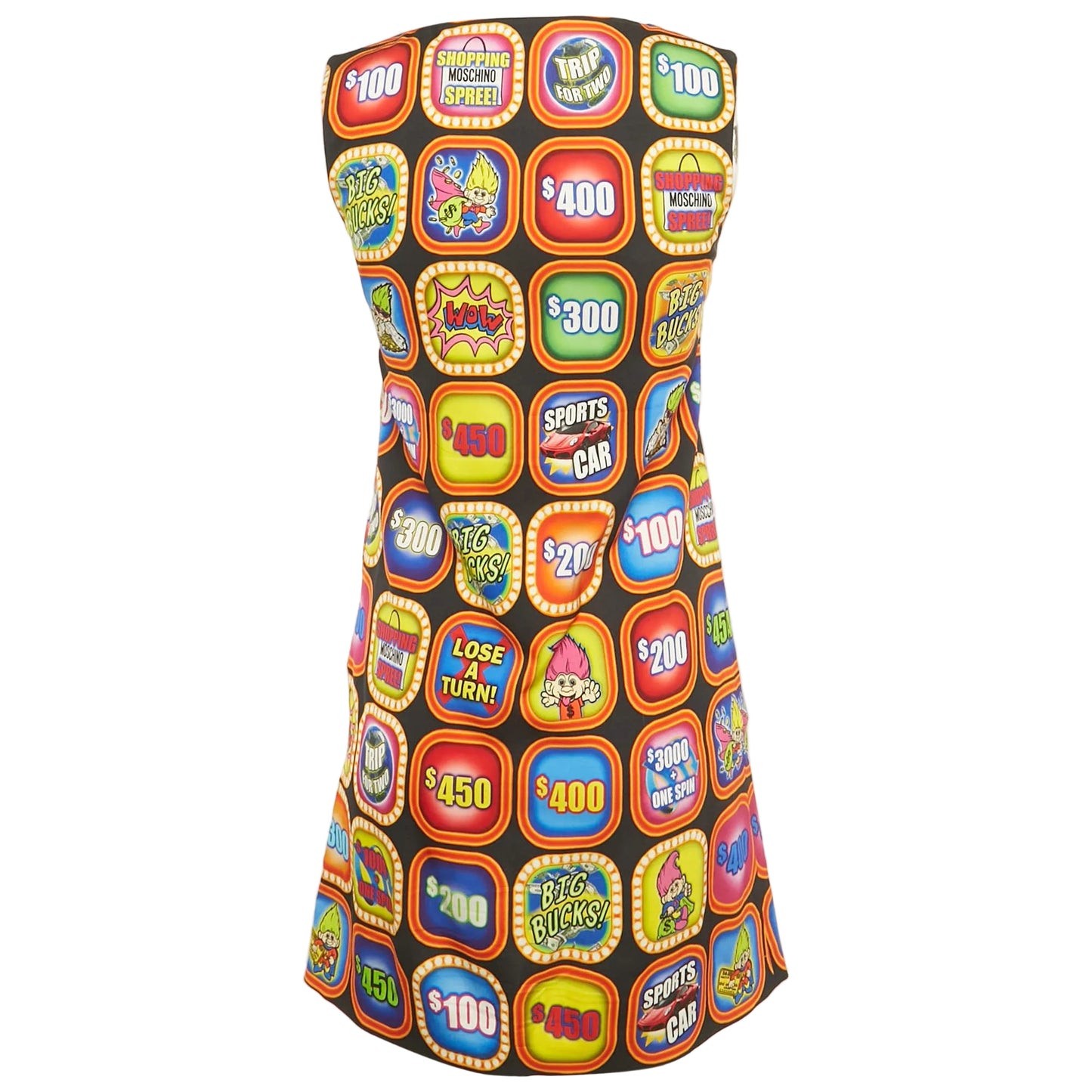 Moschino Couture AW 2019 "Good Luck Trolls" Printed Mini Dress