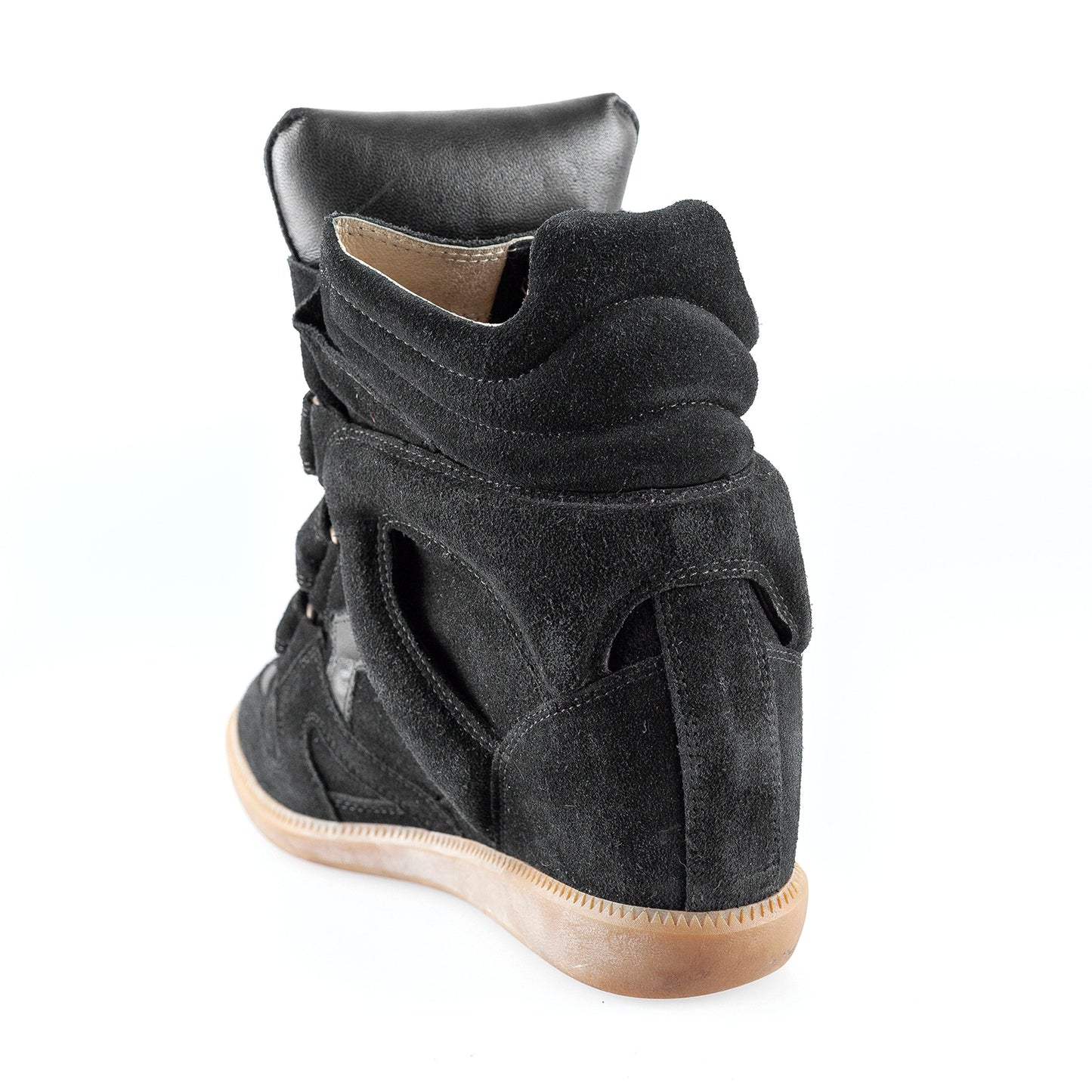 Isabel Marant Bekett Wedge Black Leather Sneakers (39 EU)