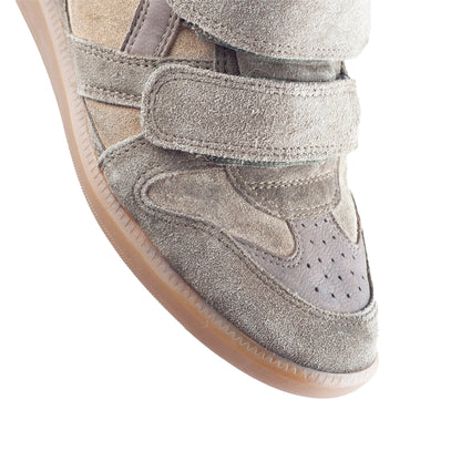 Isabel Marant Bekett Wedge Beige Leather Sneakers (37 EU)