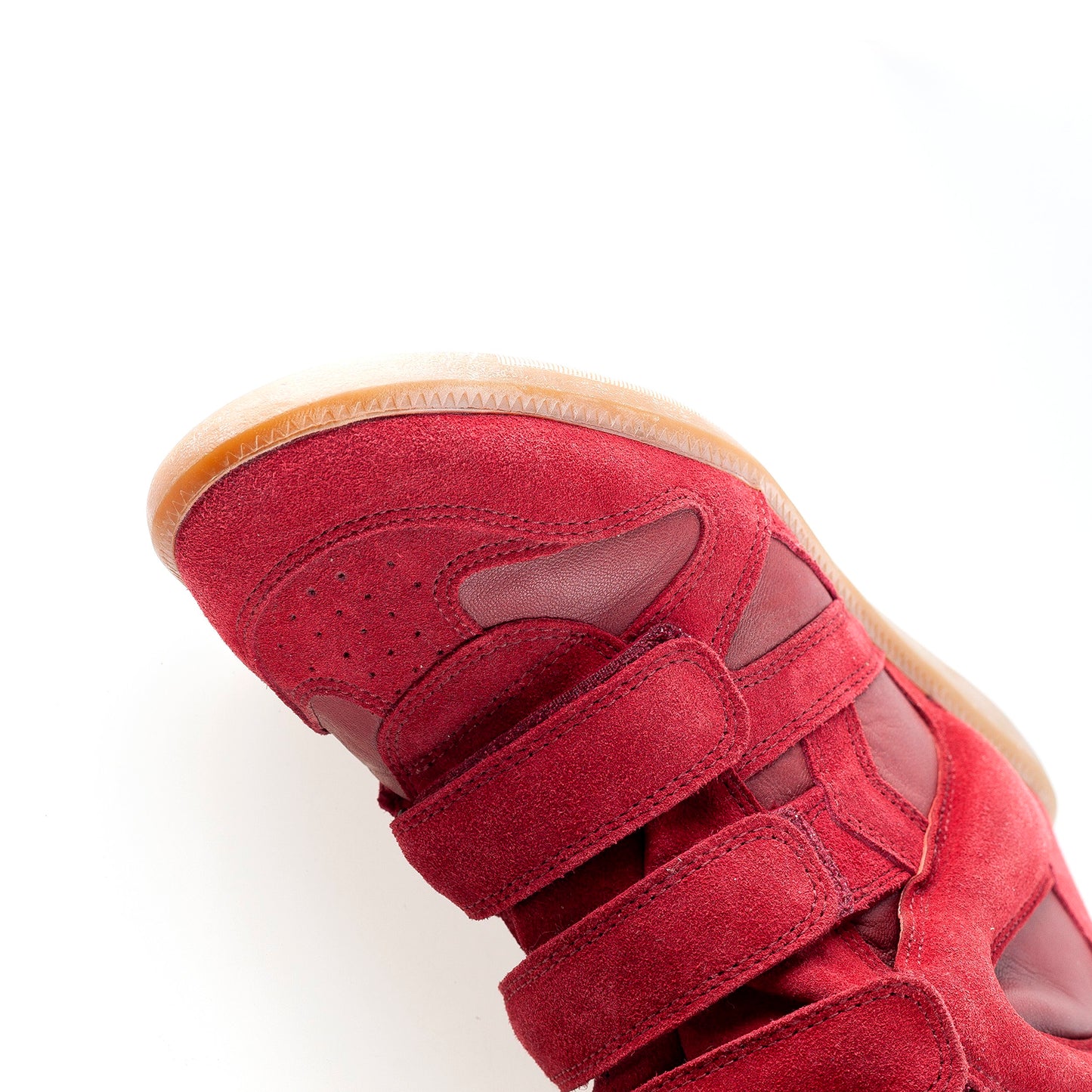 Isabel Marant Bekett Wedge Red Leather Sneakers (39 EU)