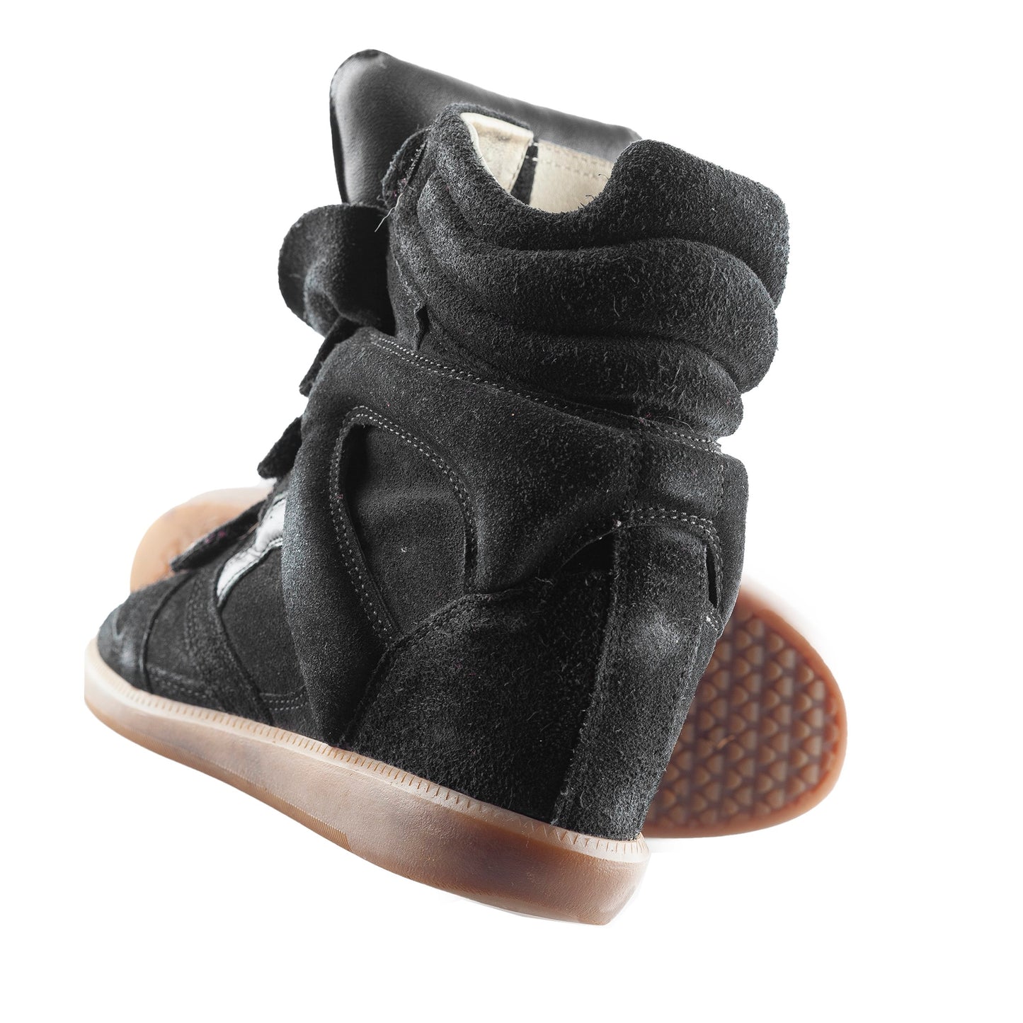 Isabel Marant Bekett Wedge Black Leather Sneakers (37 EU)