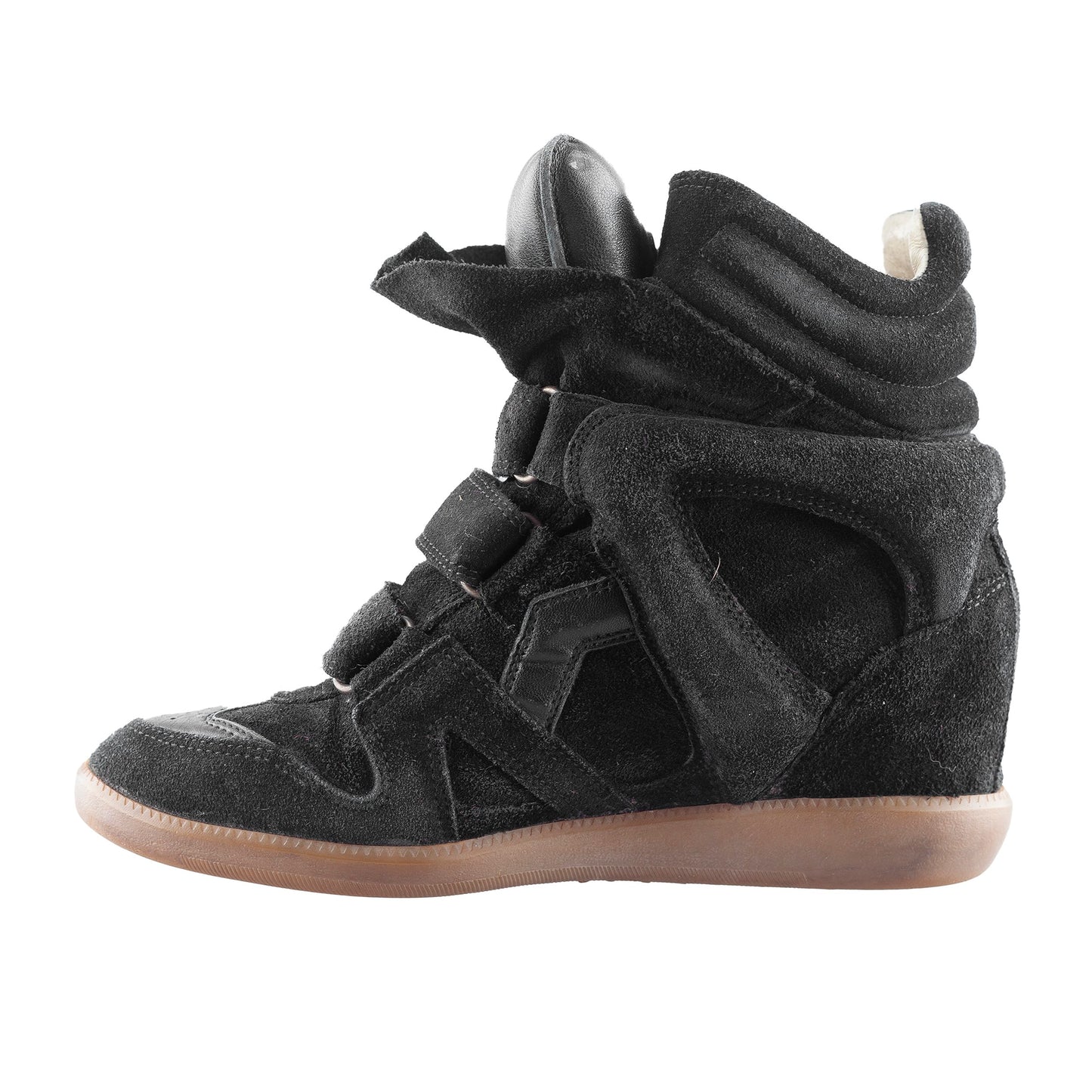 Isabel Marant Bekett Wedge Black Leather Sneakers (37 EU)