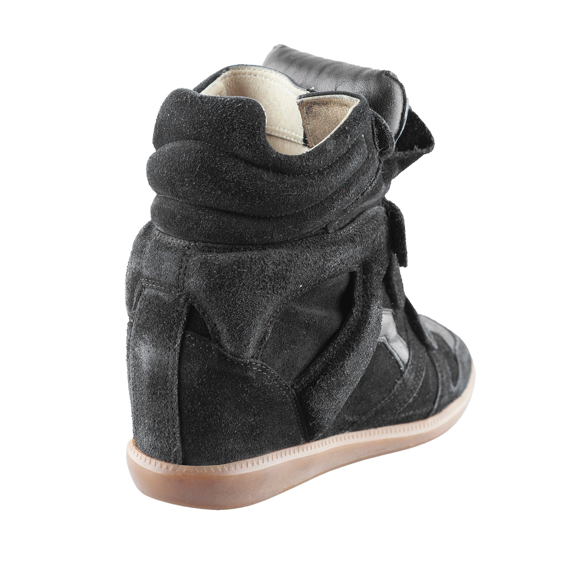 Isabel Marant Bekett Wedge Black Leather Sneakers (37 EU)