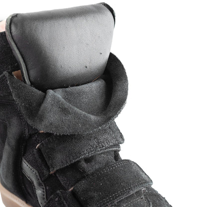 Isabel Marant Bekett Wedge Black Leather Sneakers (37 EU)