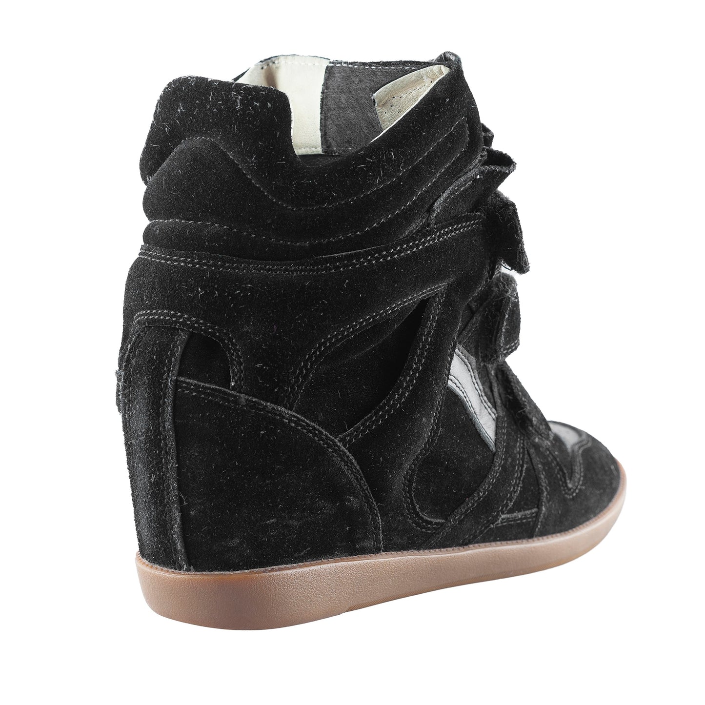 Isabel Marant Bekett Wedge Black Leather Sneakers (39 EU)