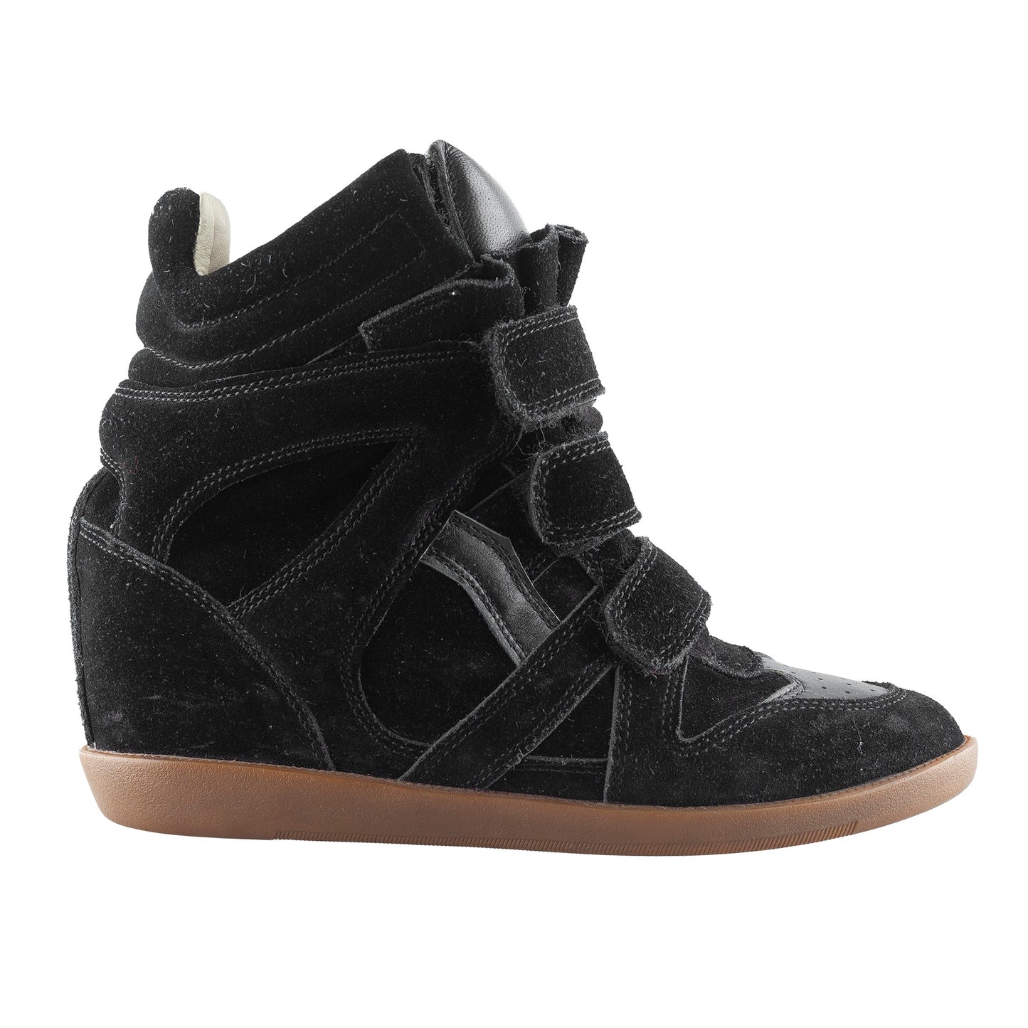 Isabel Marant Bekett Wedge Black Leather Sneakers (39 EU)