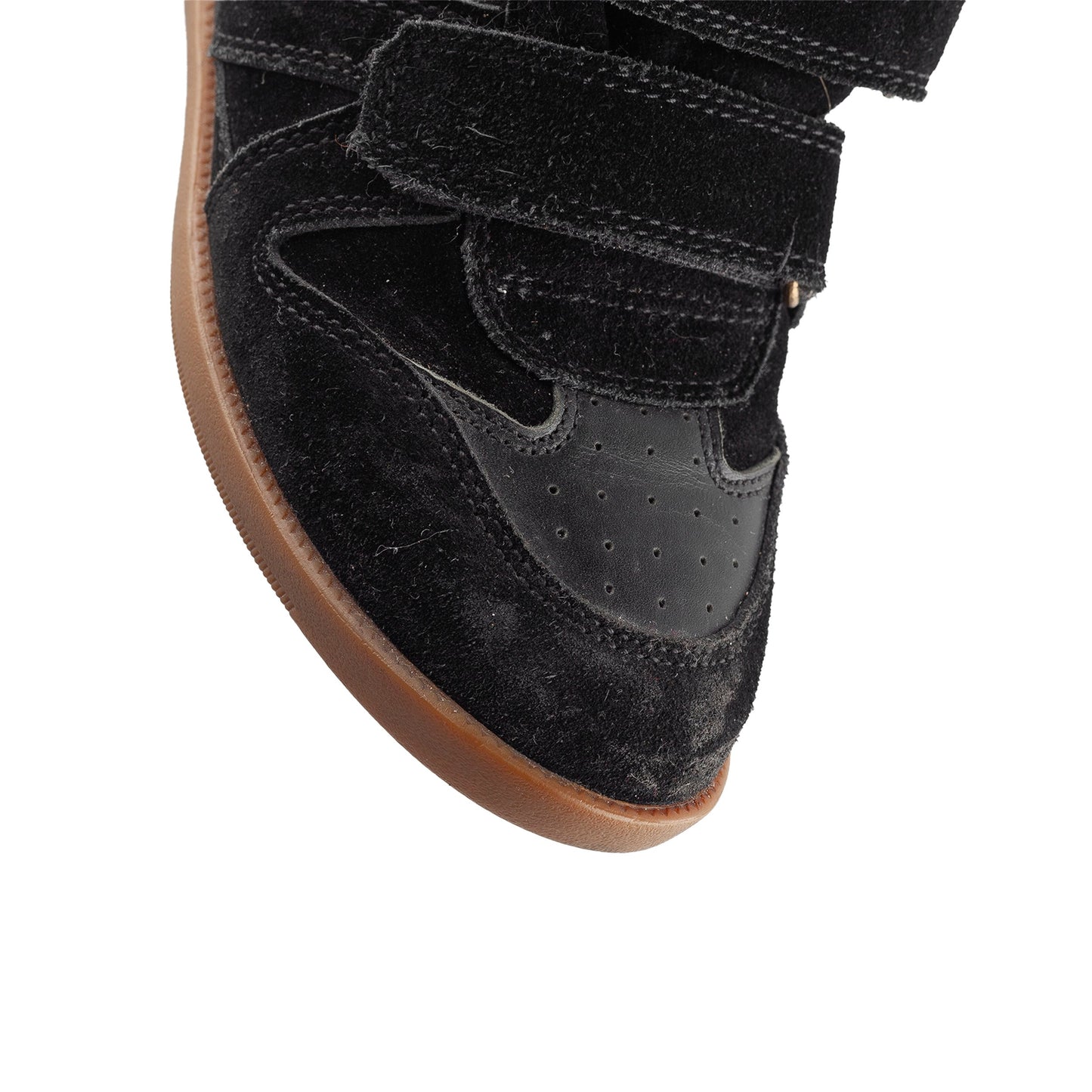 Isabel Marant Bekett Wedge Black Leather Sneakers (39 EU)