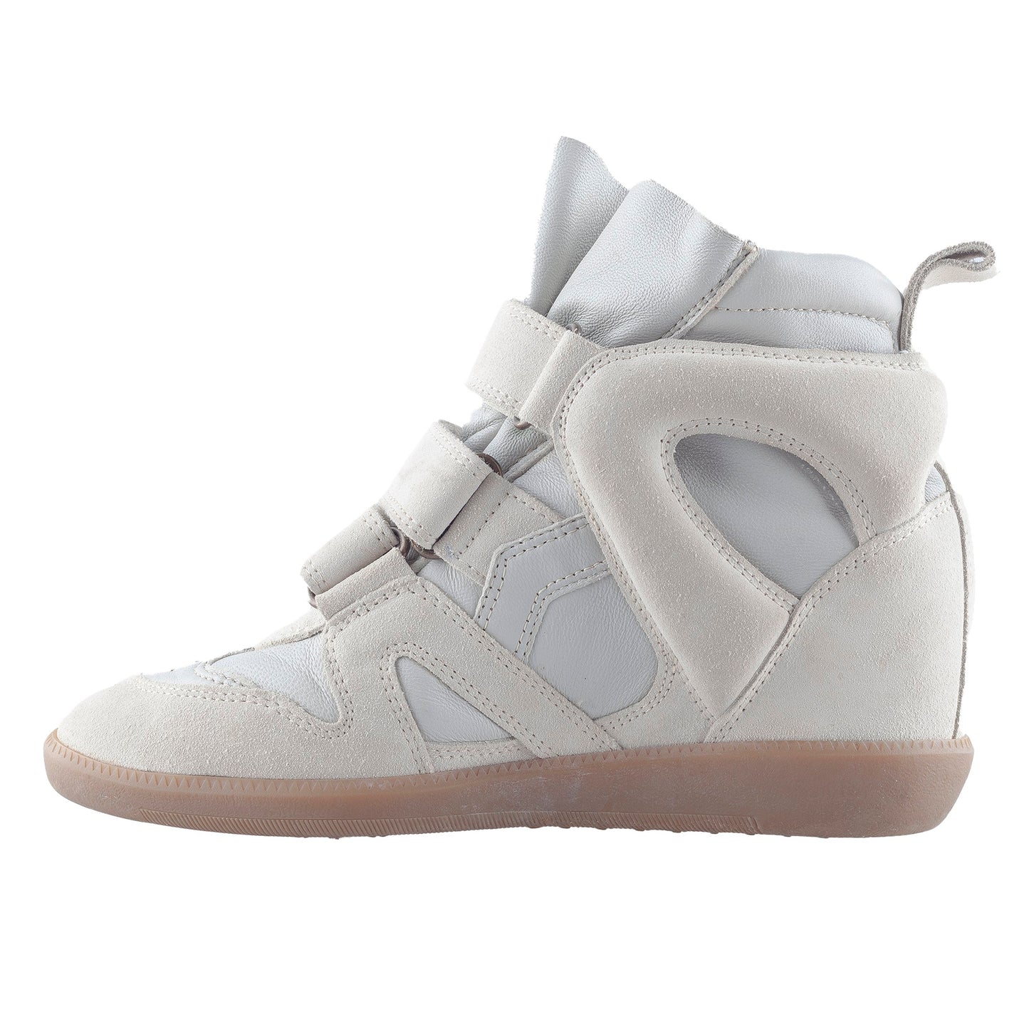 Isabel Marant Bekett Wedge White Beige Leather Sneakers (36 EU)