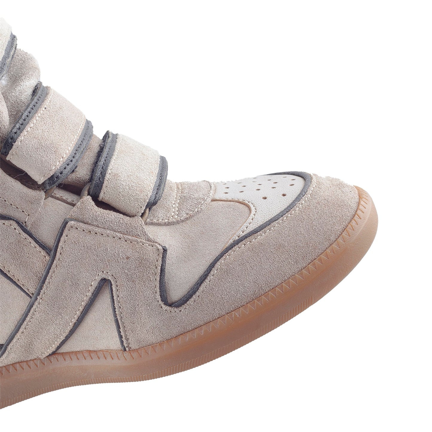 Isabel Marant Bekett Wedge Beige Leather Sneakers (39 EU)