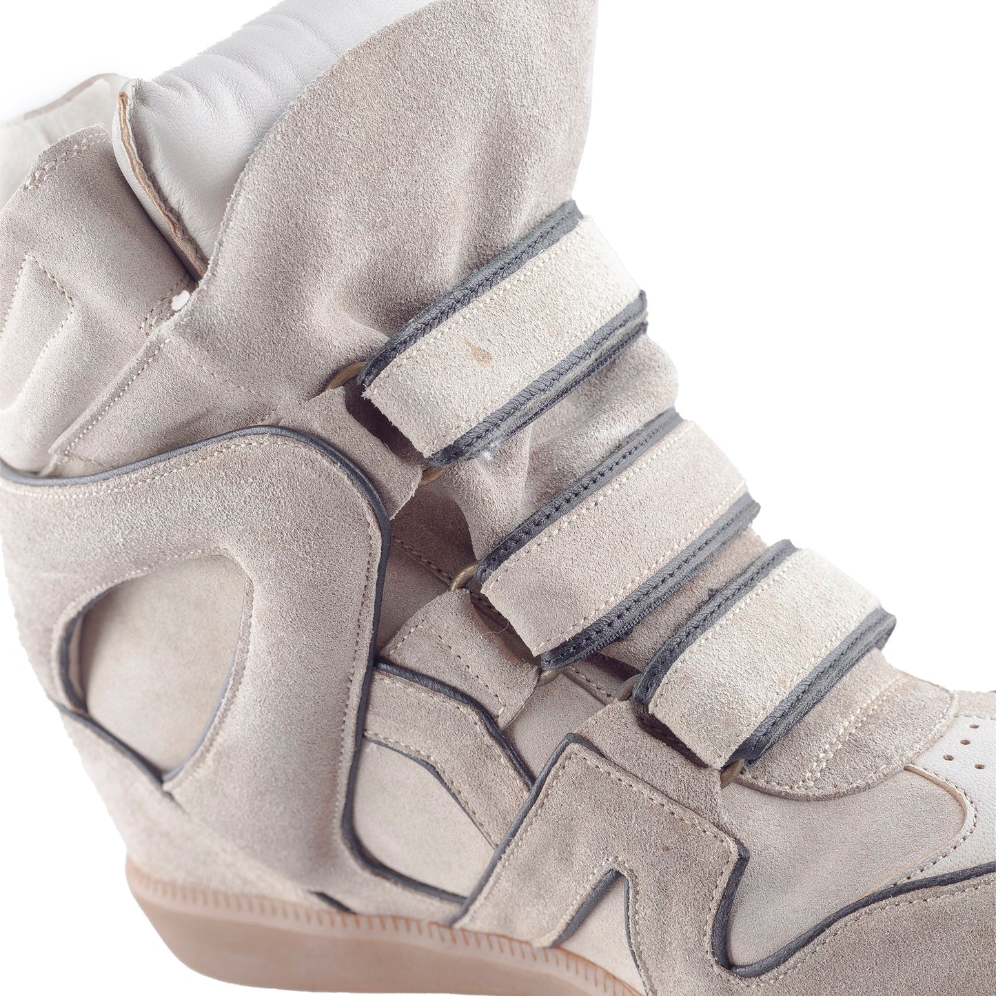 Isabel Marant Bekett Wedge Beige Leather Sneakers (39 EU)