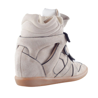 Isabel Marant Bekett Wedge Beige Leather Sneakers (39 EU)