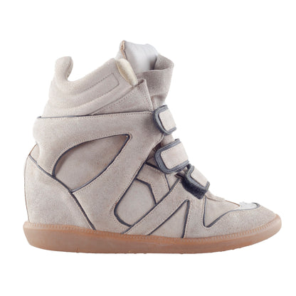 Isabel Marant Bekett Wedge Beige Leather Sneakers (39 EU)