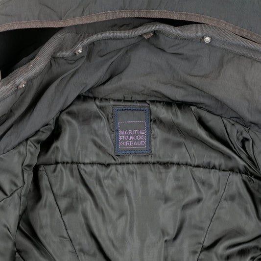 Marithé François Girbaud Bondage Bomber Flight Jacket in Black/Brown.