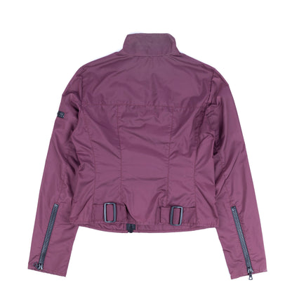 Miu Miu Nylon Burgundy Asymmetrical Jacket