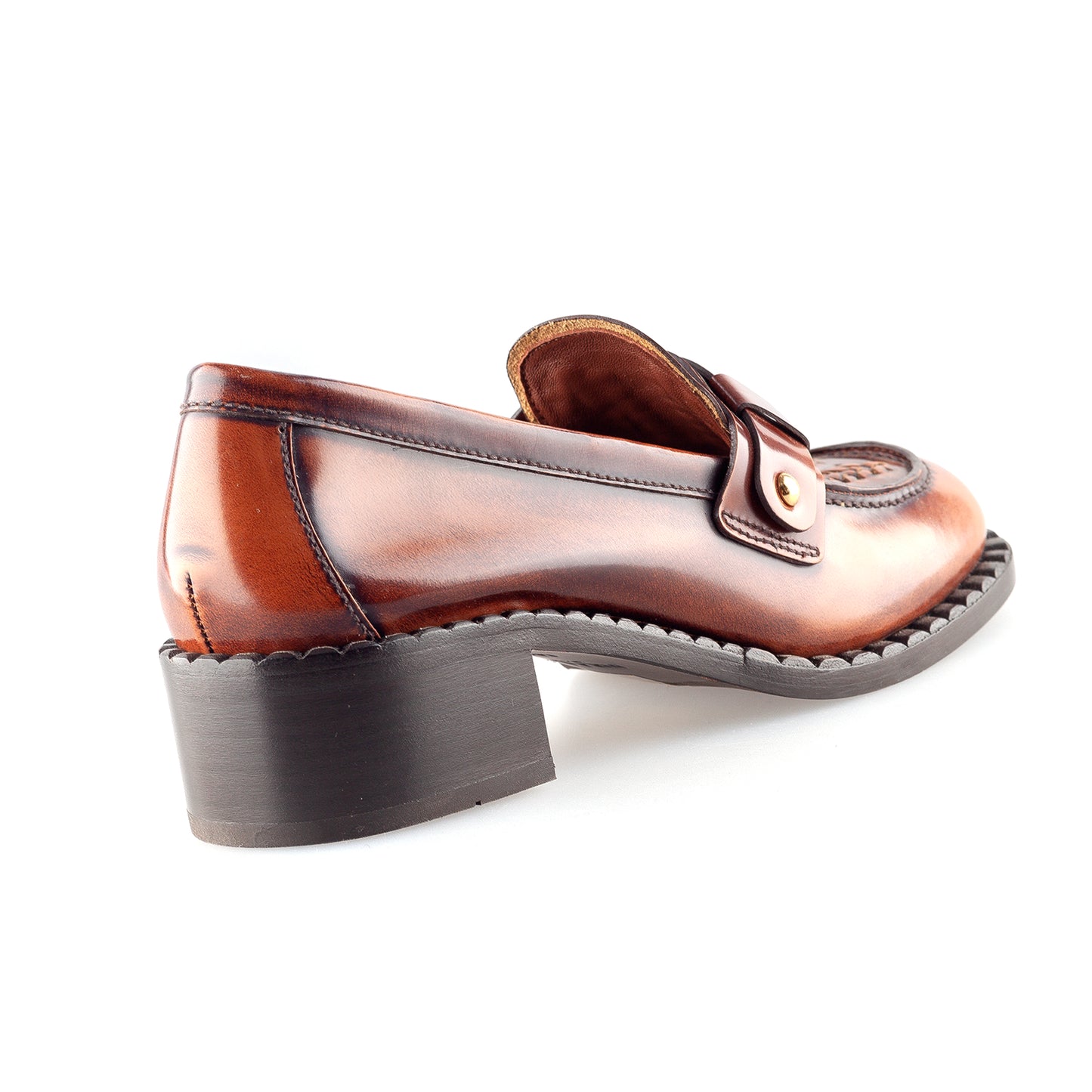 Prada S/S 2020 Ready To Wear Collection Brown Leather Vintage Loafers (38.5 EU)