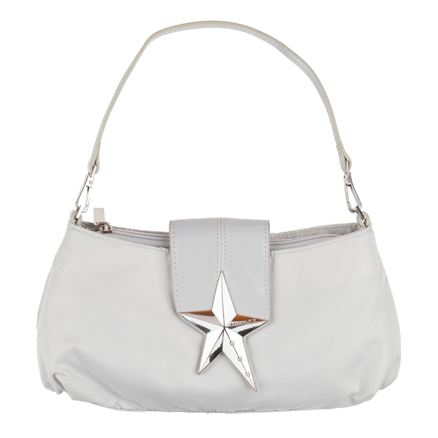 Thierry Mugler Baguette Nylon Grey Bag