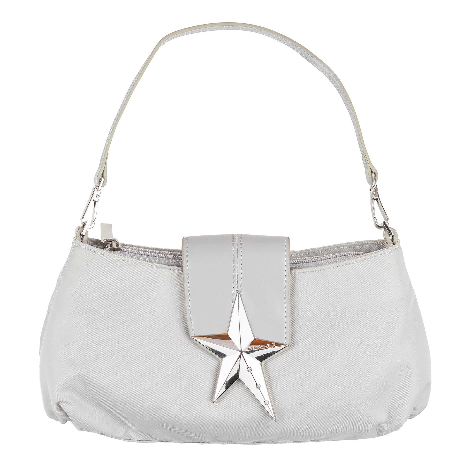 Thierry Mugler Baguette Nylon Grey Bag