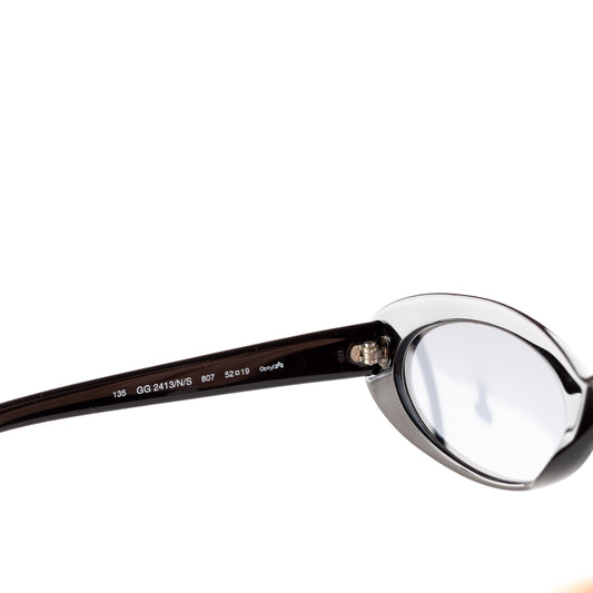 Gucci GG 2414/N/S Black Oval Sunglasses