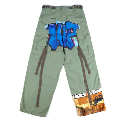 Junya Watanabe S/S 2017 “1 UP” Parachute Graffiti Cargo Pants