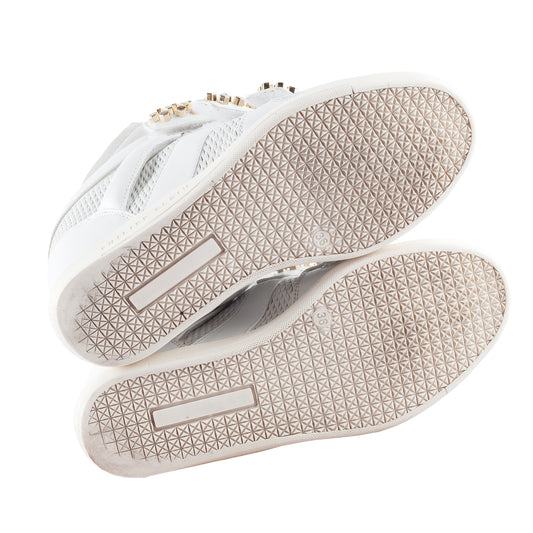 Philipp Plein White Wedge Studded Sneakers (36 IT/37 EU)