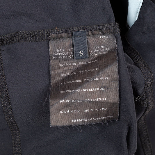 Prada Black Nylon Jacket With Baby Blue Stripes