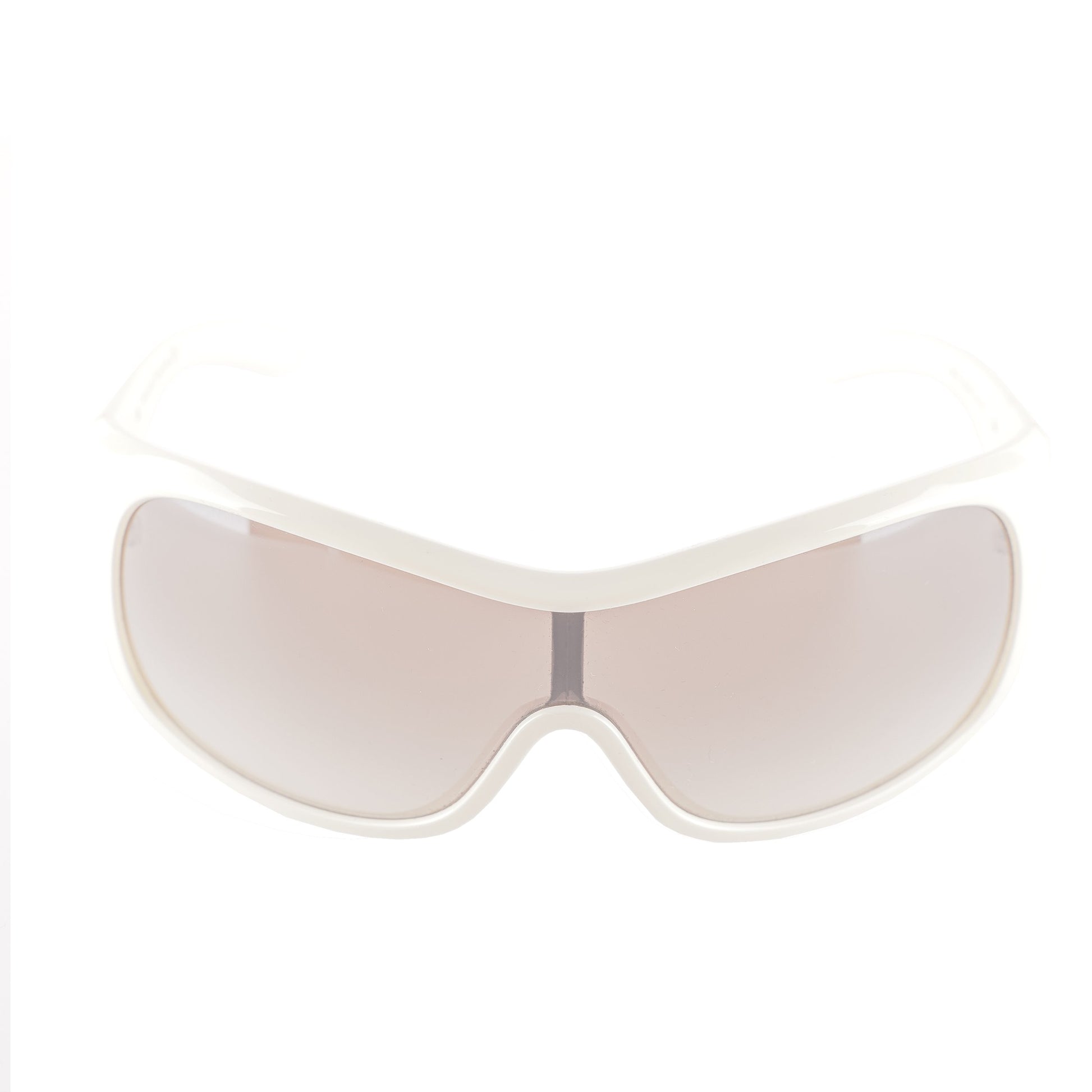 Prada SPR14L Triangle Logo White Beige Sunglasses