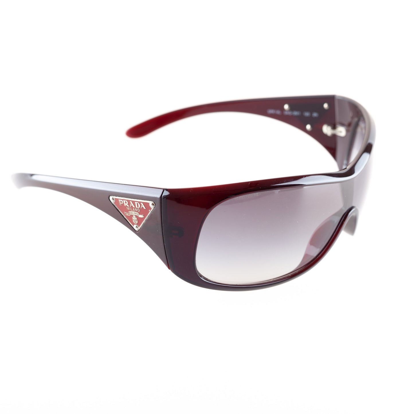 Prada SPR14L Triangle Logo Burgundy Sunglasses