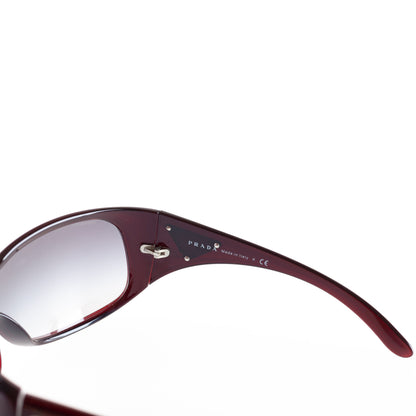 Prada SPR14L Triangle Logo Burgundy Sunglasses