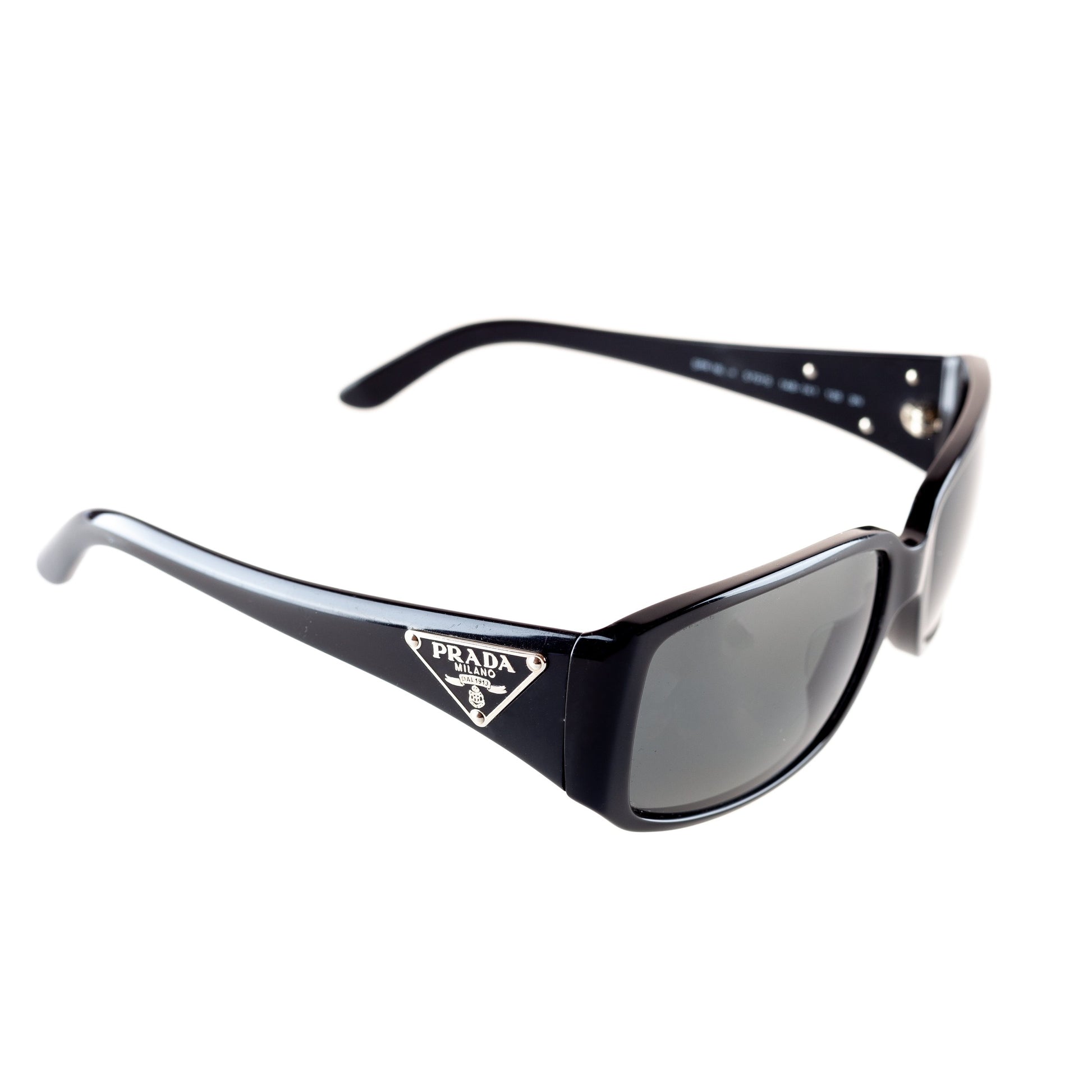 Prada SPR16L Triangle Logo Black Sunglasses