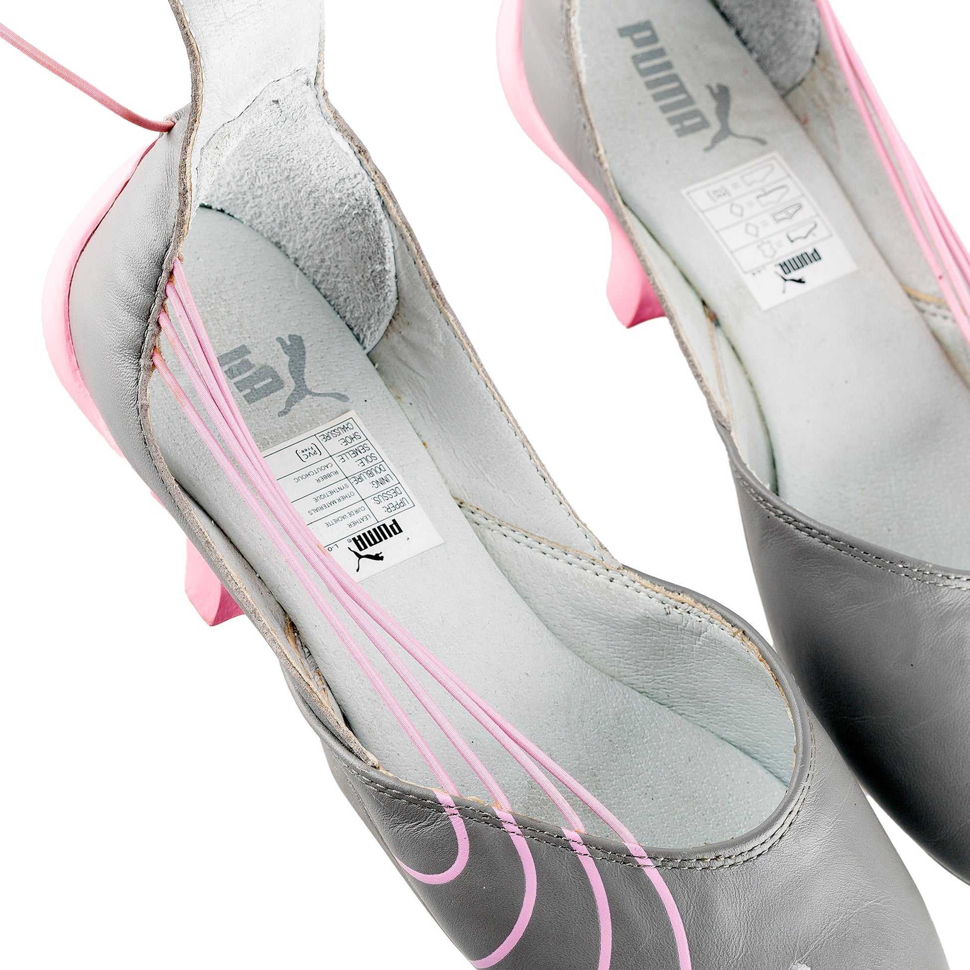 Puma Futuristic Rennkatze Grey/Pink Ballet Flats (40 EU)